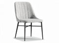 Fabric upholstered dining chair with metal legs in gray 45 x 50 x 85cm