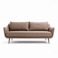 Fabric upholstered modern sofa with removable cushions in brown 200 x 85 x 80cm