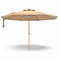 Patio umbrella 300 x 300 x 250cm sand color with aluminum frame and adjustable tilt feature